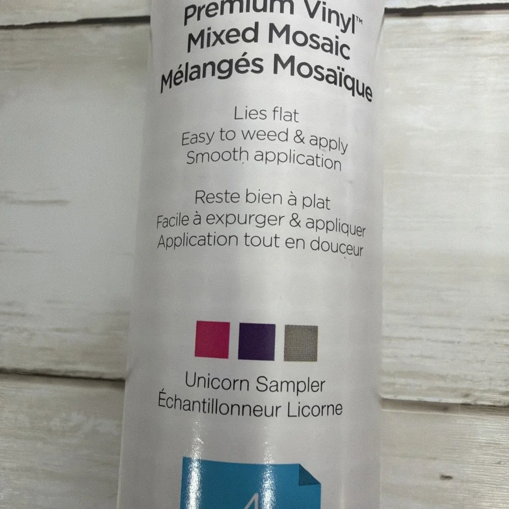 Cricut Permanent Premium Vinyl  Mixed Mosaic Unicorn Sampler Lot Of 4